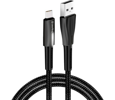 Кабель USB  - 1.0m AM/ Type-C  ColorWay, Black, 2.4A (CW-CBUC035-BK)
