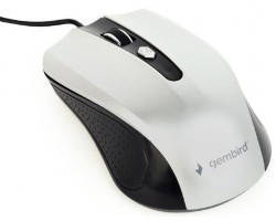 Мышь Gembird MUS-4B-01-BS, оптика, Silver/ Black USB (MUS-4B-01-BS)