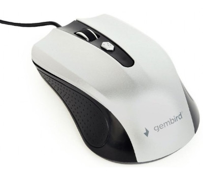 Мышь Gembird MUS-4B-01-BS, оптика, Silver/ Black USB (MUS-4B-01-BS)