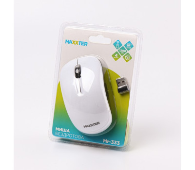 Мышь Maxxter Mr-333-W wireless, USB, White
