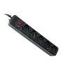 Фильтр сетевой 1.8 м, Gembird, Black, 5 розеток, 10А, до 4.5 кВт, выключатель (SPG5-G-6B)