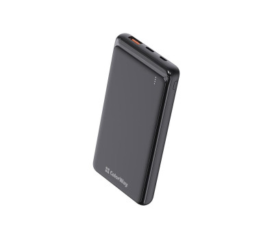 Универсальная мобильная батарея 10000 mAh, ColorWay, Black (CW-PB100LPG3BK-PD) Универсальная мобильная батарея 10000 mAh, ColorWay, Black (CW-PB100LPG3BK-PD)