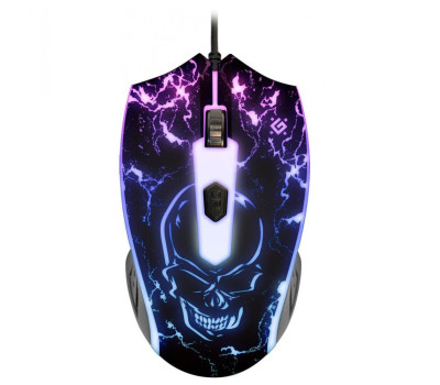 Мышь Defender Overmatch GM-069, Black, USB, оптическая, 2400 dpi, 4 кнопки, RGB подсветка, 1.5 м