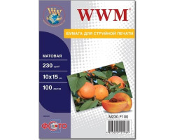 Фотобумага WWM, матовая, A6 (10х15), 230 г/ м?, 100 л (M230.F100)