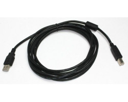 Кабель USB 2.0 - 1.8m AM/ BM Cablexpert, черный CCF-USB2-AMBM-6