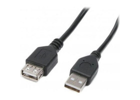 Кабель удлинитель USB 2.0 - 3.0 m AM/ AF Maxxter U-AMAF-10 черный
