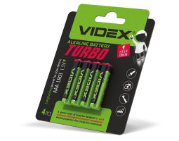 Батарейка LR03 (AAA), щелочная, Videx Turbo, 1.5V, Blister, за 1ШТ,