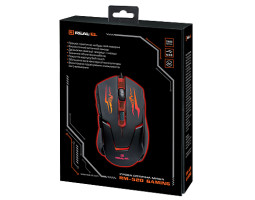 Мышь REAL-EL RM-520 Gaming, Black, USB, оптическая, 800/ 1200/ 1600/ 2400 dpi, 5 кнопок, LED подсветка-foto4