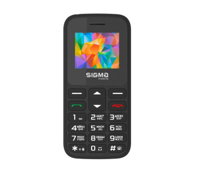 Мобильный телефон (бабушкофон) Sigma mobile Comfort 50 HIT2020 Black, 2 Sim
