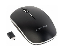 Мышь Gembird MUSW-4BSC-01 wireless, Black, USB Type-C ресивер, dpi::1600, USB, AAx1 шт