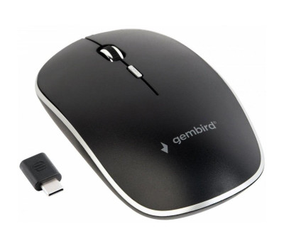 Мышь Gembird MUSW-4BSC-01 wireless, Black, USB Type-C ресивер, dpi::1600, USB, AAx1 шт Мышь Gembird MUSW-4BSC-01 wireless, Black, USB Type-C ресивер, dpi::1600, USB, AAx1 шт