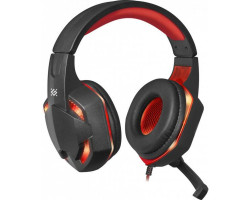 Наушники Defender Warhead G-370, Black/ Red, микрофон, игровая серия, 2 x 3,5-мм джек, 1.8 м