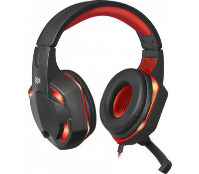 Наушники Defender Warhead G-370, Black/ Red, микрофон, игровая серия, 2 x 3,5-мм джек, 1.8 м Наушники Defender Warhead G-370, Black/ Red, микрофон, игровая серия, 2 x 3,5-мм джек, 1.8 м