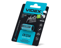 Батарейка CR123A, литиевая, Videx, 1 шт, 1500mAh, 3V, Blister Батарейка CR123A, литиевая, Videx, 1 шт, 1500mAh, 3V, Blister