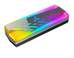 Радиатор для M.2 Qube M.2-4, Gray, для формата 2280, разъем M.2 (NGFF), RGB подсветка