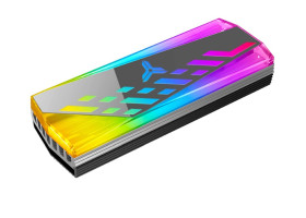 Радиатор для M.2 Qube M.2-4, Gray, для формата 2280, разъем M.2 (NGFF), RGB подсветка