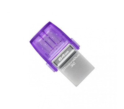 USB 3.2 Flash Drive 64Gb Kingston DataTraveler microDuo 3C Type-A/ Type-C, 200Mb/ s (DTDUO3CG3/ 64GB)