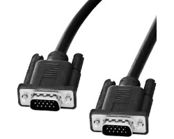 Кабель VGA 1.8m, 2 феррита, чёрный