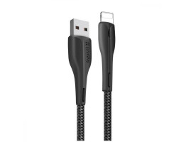 Кабель USB > Lightning,  ColorWay CW-CBUL034-BK Black, PVC + Led, 2.4A 