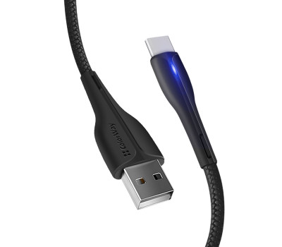 Кабель USB  - 1.0m AM/ Type-C  ColorWay, Black, 2.4A (CW-CBUC034-BK)