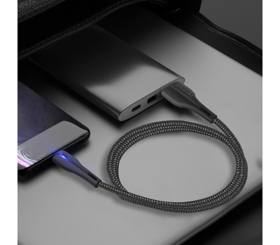 Кабель USB  - 1.0m AM/ Type-C  ColorWay, Black, 2.4A (CW-CBUC034-BK)
