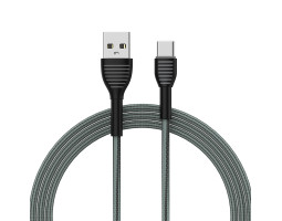 Кабель USB - 1.0m AM/ Type-C ColorWay, Grey, 3A (CW-CBUC041-GR)-foto4