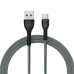 Кабель USB  - 1.0m AM/ Type-C  ColorWay, Grey, 3A (CW-CBUC041-GR)