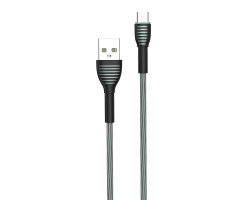 Кабель USB  - 1.0m AM/ Type-C  ColorWay, Grey, 3A (CW-CBUC041-GR)
