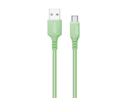 Кабель USB - 1.0m AM/ Type-C ColorWay, Green, 2.4A (CW-CBUC042-GR), силиконовая оплетка Кабель USB - 1.0m AM/ Type-C ColorWay, Green, 2.4A (CW-CBUC042-GR), силиконовая оплетка