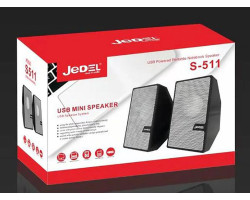 Колонки Jedel S-511 Black  Silver, 2x3W, регулятор громкости, питания через USB