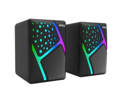 Колонки Jedel S-527, Black, 2x3W, регулятор громкости, питания через USB, подсветка