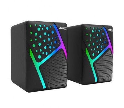 Колонки Jedel S-527, Black, 2x3W, регулятор громкости, питания через USB, подсветка Колонки Jedel S-527, Black, 2x3W, регулятор громкости, питания через USB, подсветка