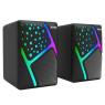 Колонки Jedel S-527, Black, 2x3W, регулятор громкости, питания через USB, подсветка