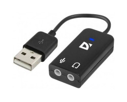 Звуковая карта USB 2.0, 5.1, Defender, Black, Box (63002)