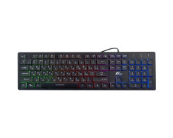 Клавиатура Frime Moonfox Rainbow RUS/ UKR, USB, Black, подсветка, кабель 1.8 м (FLK18220)
