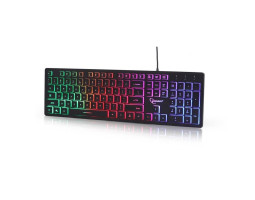 Клавиатура Gembird KB-UML-01-UA, Black, USB, 3-х цветная подсветка