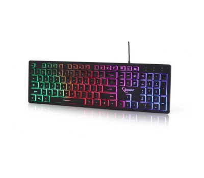 Клавиатура Gembird KB-UML-01-UA, Black, USB, 3-х цветная подсветка Клавиатура Gembird KB-UML-01-UA, Black, USB, 3-х цветная подсветка