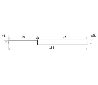 Шток штанги-толкателя l=132 мм (30034)