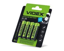 Батарейка AA (LR6), щелочная, Videx, 1.5V, Shrink, за 1ШТ.