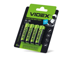 Батарейка AA (LR6), щелочная, Videx, 1.5V, Shrink, за 1ШТ.