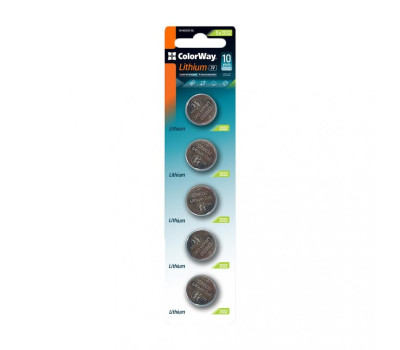 Батарейка CR2032, литиевая, СolorWay Lithium Power, 3V, Blister (CW-BACR2032-5BL) Батарейка CR2032, литиевая, СolorWay Lithium Power, 3V, Blister (CW-BACR2032-5BL)