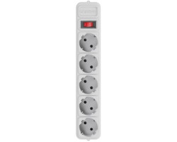 Фильтр сетевой 3 м Maxxter SPM5-G-10G Gray, 5 розеток