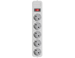 Фильтр сетевой 3 м Maxxter SPM5-G-10G Gray, 5 розеток Фильтр сетевой 3 м Maxxter SPM5-G-10G Gray, 5 розеток