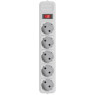 Фильтр сетевой 3 м Maxxter SPM5-G-10G Gray, 5 розеток