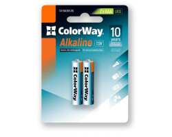 Батарейка LR03 (AAA), щелочная, ColorWay Alkaline Power, 1.5V, Blister  (CW-BALR03-2BL)