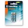 Батарейка LR03 (AAA), щелочная, ColorWay Alkaline Power, 1.5V, Blister  (CW-BALR03-2BL)