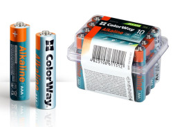 Батарейка LR03 (AAA), щелочная, ColorWay Alkaline Power, 1.5V, Plastic box (CW-BALR03-24PB), за 1ШТ.-foto2
