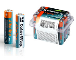 Батарейка LR03 (AAA), щелочная, ColorWay Alkaline Power, 1.5V, Plastic box (CW-BALR03-24PB), за 1ШТ.-foto2