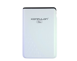 Универсальная мобильная батарея 10000 mAh, Konfulon A6 mini, White, 2xUSB