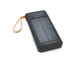 Универсальная мобильная батарея 12000 mAh, Sunix PB-43, Black, 2xUSB, Solar battery + 4in1 кабеля